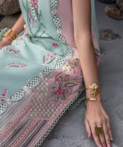 crimson luxury lawn 2024 | sarfaraz | sun kissed – sea foam