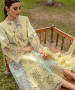 crimson luxury lawn 2024 | sarfaraz | sun kissed – lemon