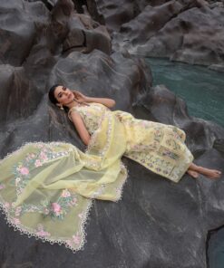 crimson luxury lawn 2024 | sarfaraz | believe in her – topaz yellow