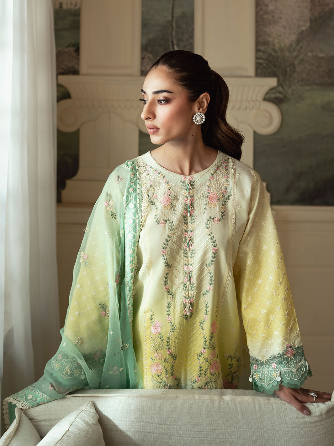 faiza faisal celine chikankari eid collection ’24 | noor faiza faisal celine chikankari eid collection ’24 | noor