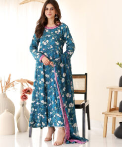 rangeen luxury printed raw silk suit | floral charm rangeen luxury printed raw silk suit | floral charm