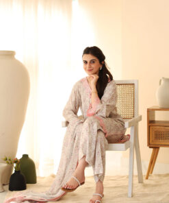 rangeen luxury printed raw silk suit | rf 012 c 2