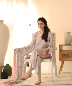 rangeen luxury printed raw silk suit | rf 012 c 2