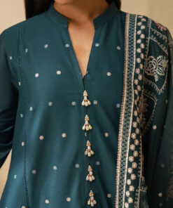 cross stitch 3 piece embroidered lawn suit | midnight bloom