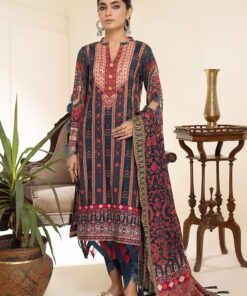alzohaib printed lawn with fancy doriya dupatta 23 | cfd 23 04 (gz 340)