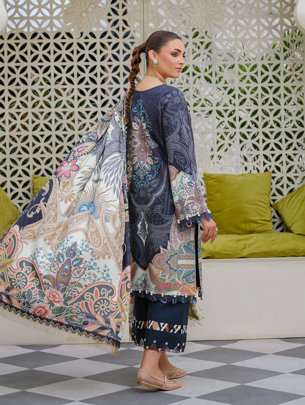 urbane linen prints 2025 || navy urbane linen prints 2025 || navy