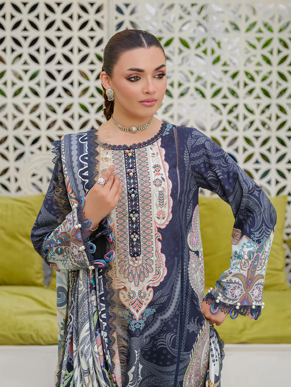 urbane linen prints 2025 || navy urbane linen prints 2025 || navy