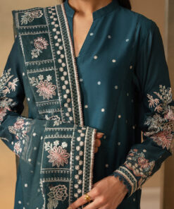 cross stitch 3 piece embroidered lawn suit | midnight bloom cross stitch 3 piece embroidered lawn suit | midnight bloom