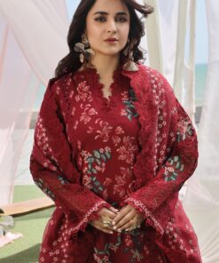 maryam hussain luxury lawn 24 | crimson