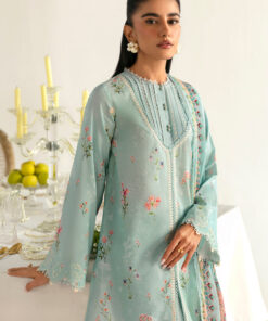 qalamkar qprints unstitched printed lawn | 08b (gz 406)