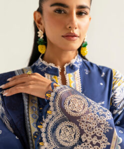 qalamkar qprints unstitched printed lawn | 02a