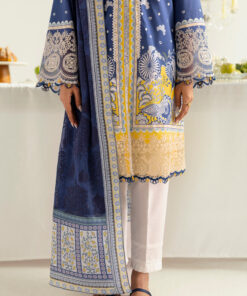qalamkar qprints unstitched printed lawn | 02a
