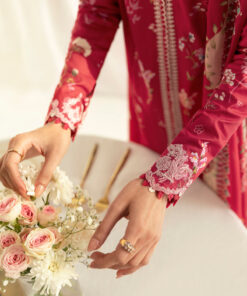 qalamkar qprints unstitched printed lawn | 08a (gz 445)