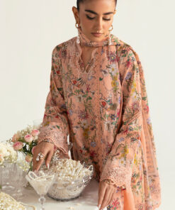 qalamkar qprints unstitched printed lawn | 10b