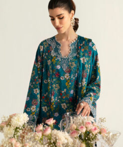 qalamkar qprints unstitched printed lawn | 10a (gz 362)