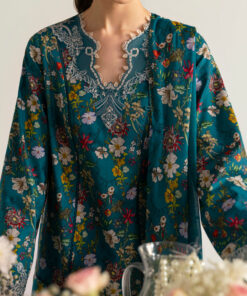qalamkar qprints unstitched printed lawn | 10a (gz 362)