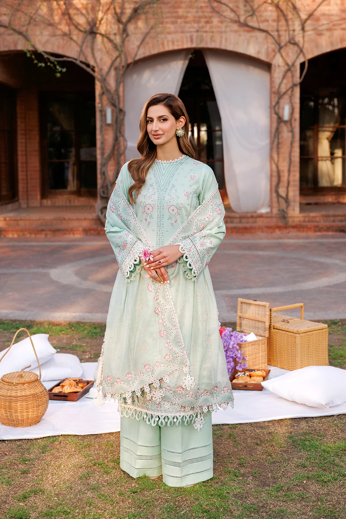 kaavish festive lawn by farasha | whisper mint kaavish festive lawn by farasha | whisper mint