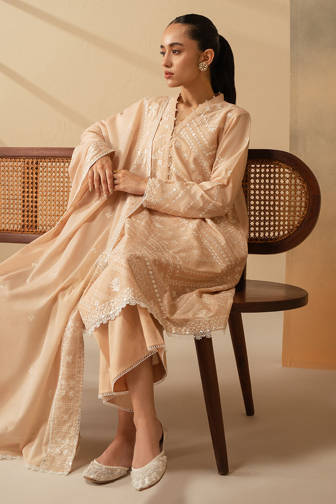 cross stitch 3 piece embroidered lawn suit | silver dust cross stitch 3 piece embroidered lawn suit | silver dust