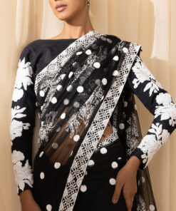sapphire festive unstitched collection | 3sfelx24v628 black saree