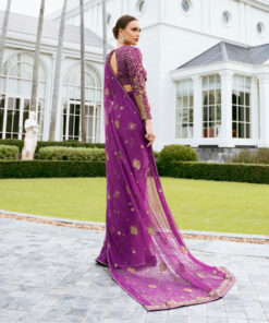 sapphire festive unstitched collection | 3sfelx24v644 purple saree