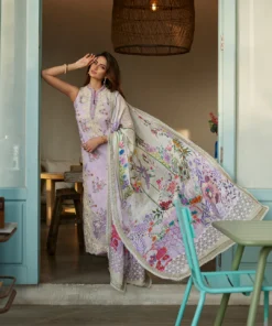 faiza saqlain luxury lawn 2024 | nazeli