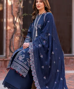 kaavish festive lawn by farasha | deep sapphire