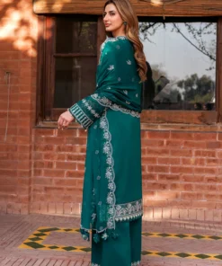 kaavish festive lawn by farasha | teal garland