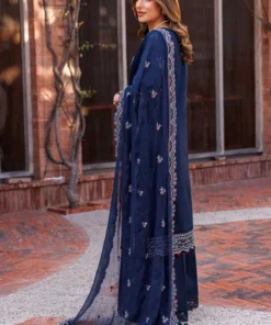 kaavish festive lawn by farasha | deep sapphire
