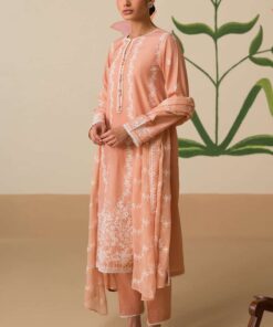 chikankari lawn by cross stitch 2024 | vol 2 | sunset pink