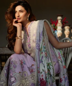 faiza saqlain luxury lawn 2024 | nazeli