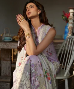 faiza saqlain luxury lawn 2024 | nazeli