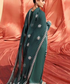 cross stitch eid lawn 2024 | pine cerulean