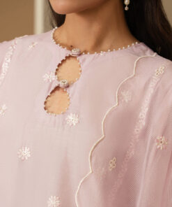 cross stitch 3 piece embroidered lawn suit | lilac grove