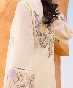 cross stitch eid lawn 2024 | subtle canary (ss 5442)