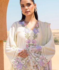 cross stitch eid lawn 2024 | subtle canary (ss 5442)