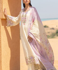 cross stitch eid lawn 2024 | subtle canary (ss 5442)