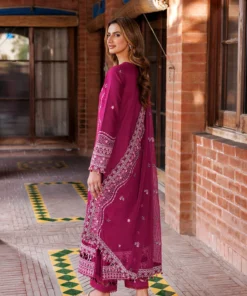 kaavish festive lawn by farasha | rosy somber