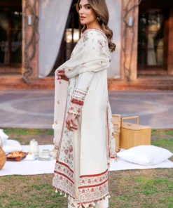 kaavish festive lawn by farasha | surreal white