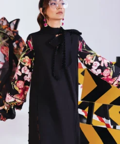 maria b m basics printed slub khaddar || mb cus25 1101b