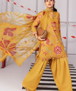 maria b m basics printed slub khaddar || mb cus25 1104b