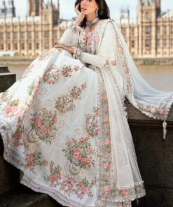 maria b soiree unstitched embroidered raw silk suit wf 09 02 white maria b soiree unstitched embroidered raw silk suit wf 09 02 white