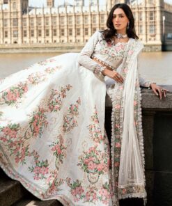 maria b soiree unstitched embroidered raw silk suit wf 09 02 white maria b soiree unstitched embroidered raw silk suit wf 09 02 white