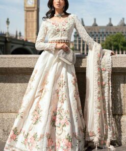 maria b soiree unstitched embroidered raw silk suit wf 09 02 white maria b soiree unstitched embroidered raw silk suit wf 09 02 white