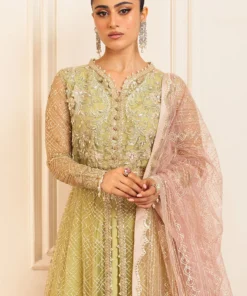 hemline aura debut wedding unstitched by mushq | wasabi