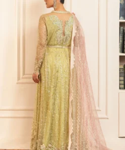 hemline aura debut wedding unstitched by mushq | wasabi