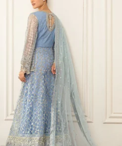 hemline aura debut wedding unstitched by mushq | periwinkle