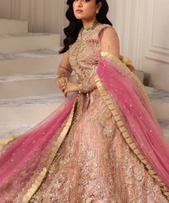 hemline aura debut wedding unstitched by mushq | amaranth