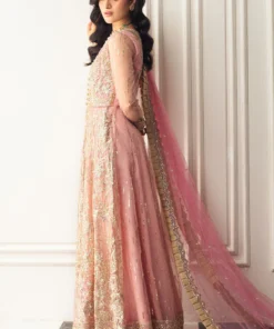 hemline aura debut wedding unstitched by mushq | amaranth
