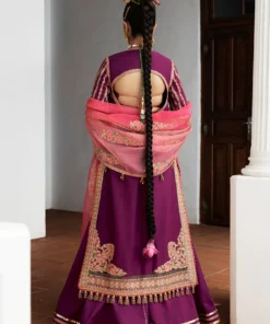 hussain rehar roshan luxury lawn collection 2023 – gul (gz 240)