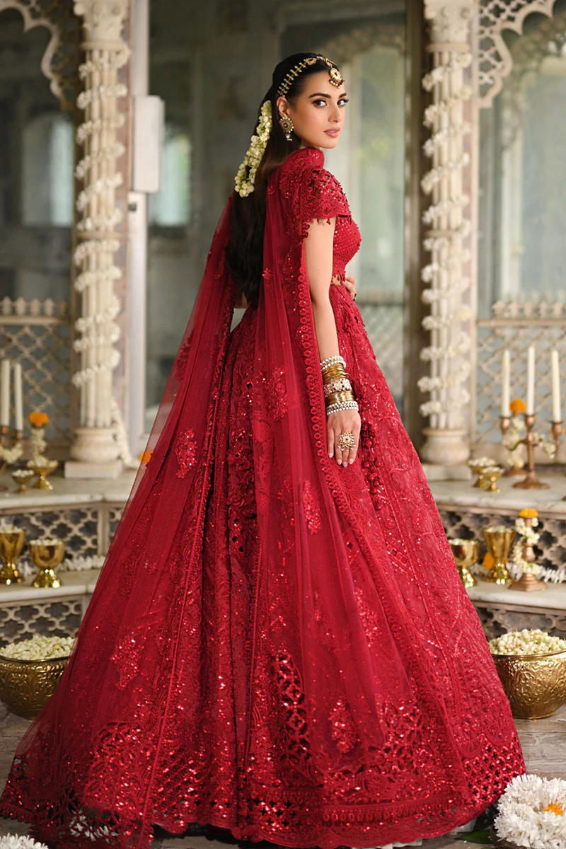 qalamkar wedding formals | bridal collection | rf 01 | red lehenga (gz 446) qalamkar wedding formals | bridal collection | rf 01 | red lehenga (gz 446)
